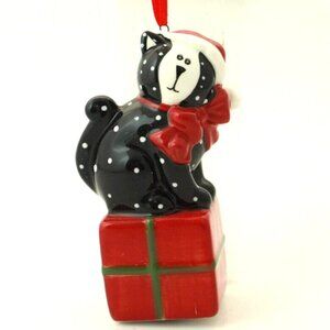 RARE VINTAGE BOYDS COLLECTION PORCELAIN ORNAMENT - "Sitting Kitty" BOXED #810328